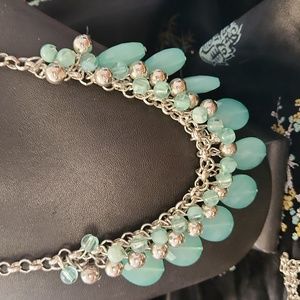 Paparazzi Silver and Green Necklace